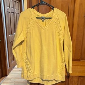L.L. Bean Sunny Yellow Knit Sweater